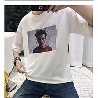 mens daily casual simple street chic summer t shirt solid pattern roun ...