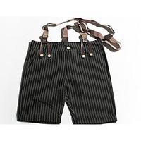 mens mid rise micro elastic overalls pants simple straight striped