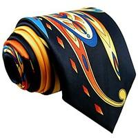 Mens Necktie Tie Yellow Floral 100% Silk Casual Fashion For Men