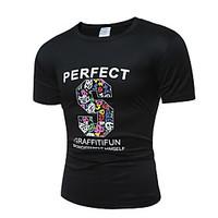 men s fashion casual letter printing large size short sleeved t shirt