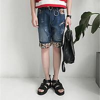 mens mid rise inelastic shorts pants simple loose solid