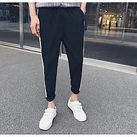 mens mid rise inelastic chinos pants simple slim striped