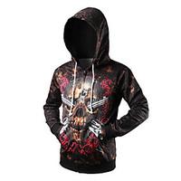 Men\'s Casual/Daily Hoodie Print V Neck Micro-elastic Cotton Long Sleeve