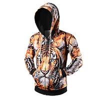 Men\'s Casual/Daily Hoodie Print V Neck Micro-elastic Cotton Long Sleeve