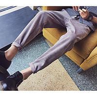 mens mid rise inelastic chinos pants simple loose solid