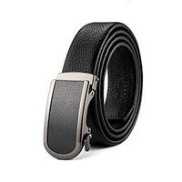 Mens Dress Belts Genuine Leather Belt Automatic Buckle Cowhide Waist Belt, Vintage / Party / Work / Casual All Seasons