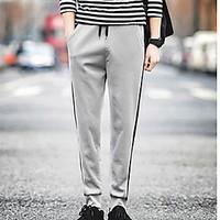 mens high rise strenchy chinos pants street chic loose solid