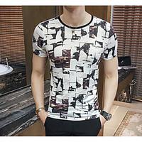 mens casualdaily simple summer t shirt floral round neck short sleeve  ...