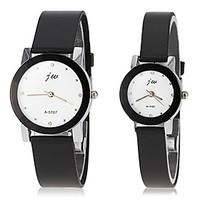 mens womens couples casual watch quartz rubber band black strap watch