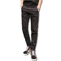 mens mid rise strenchy jeans pants simple slim skinny solid