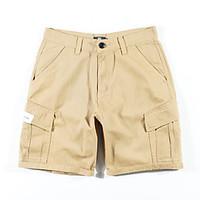 mens mid rise micro elastic shorts pants simple loose pure color solid