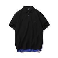Men\'s Daily Casual Simple Summer Shirt, Solid Shirt Collar Short Sleeve Cotton Thin
