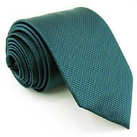 Mens Necktie Tie Dark Turquoise Solid 100% Silk Business Dress Fashion For Men