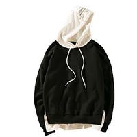 Men\'s Casual/Daily Hoodie Letter Round Neck Micro-elastic Polyester