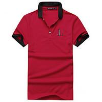 mens plus size going out casualdaily simple active summer fall polocol ...