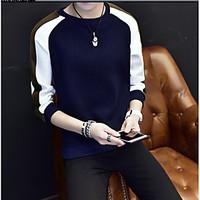 mens casualdaily simple sweatshirt solid round neck fleece lining stre ...