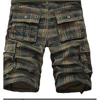 mens mid rise inelastic shorts pants active loose camouflage