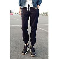 mens high rise micro elastic chinos pants simple skinny solid