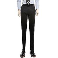 mens high rise micro elastic business pants sexy slim solid