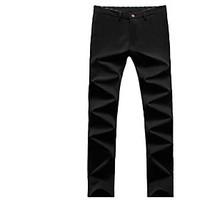 mens high rise micro elastic business pants simple slim solid