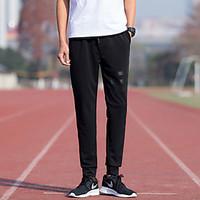 mens mid rise micro elastic chinos pants street chic simple harem soli ...