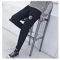 mens high rise micro elastic loose pants street chic relaxed solid