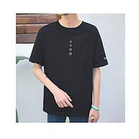 mens going out street chic t shirt solid round neck short sleeve cotto ...