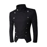 mens going out party simple fall blazer solid stand long sleeve regula ...