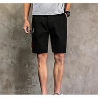 mens mid rise micro elastic shorts pants street chic loose solid