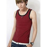 mens casualdaily simple tank top striped round neck sleeveless cotton  ...