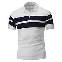 mens casualdaily sports simple active summer polo striped color block  ...