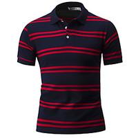 mens casualdaily sports simple active summer polo striped color block  ...