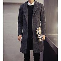 mens simple fall winter coat shirt collar long sleeve