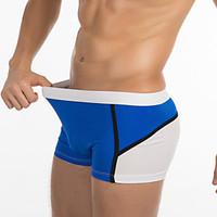 Men\'s Nylon Color Block Swim Short Pants Beachwear Swimwear