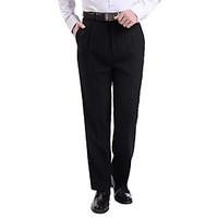 mens mid rise micro elastic business pants vintage loose solid