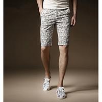 mens mid rise inelastic shorts pants simple loose polka dot