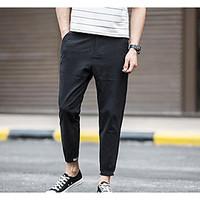 Men\'s Low Rise strenchy Taper Pants, Boho Street chic Trumpet/Mermaid Cut Out Color Block