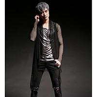 mens club punk gothic spring summer t shirt print asymmetrical long sl ...