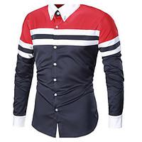 mens going out vintage simple active shirt check round neck long sleev ...