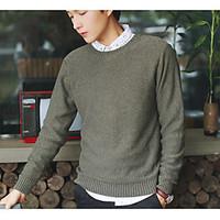 mens casualdaily simple regular cardigan solid blue brown gray green r ...