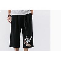 mens high rise strenchy loose pants simple relaxed solid