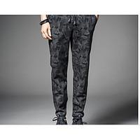 mens high rise strenchy skinny pants active slim solid