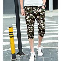 mens mid rise inelastic harem pants active slim camouflage