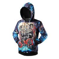 Men\'s Casual/Daily Hoodie Print V Neck Micro-elastic Cotton Long Sleeve