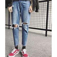 mens mid rise micro elastic jeans pants street chic straight solid