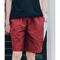 mens mid rise inelastic chinos shorts pants simple loose solid