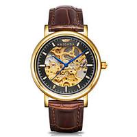 mens skeleton watch fashion watch mechanical watch automatic self wind ...