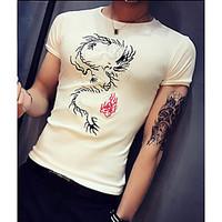 mens casualdaily simple t shirt print round neck short sleeve cotton t ...