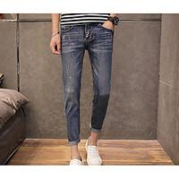 mens mid rise inelastic jeans pants simple straight solid