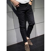 mens mid rise inelastic chinos pants simple slim solid